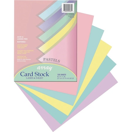 Cardstock,Pastel,Ast,100Sh Pk
